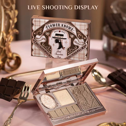 Chocolate Wonder-Shop Highlighter & Contour 4-Color Makeup 3D Bronzer Matte Contour Powder