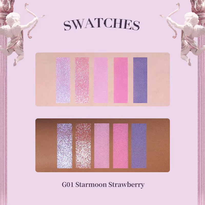 Strawberry Rococo Series Five-Color Eyeshadow Palette