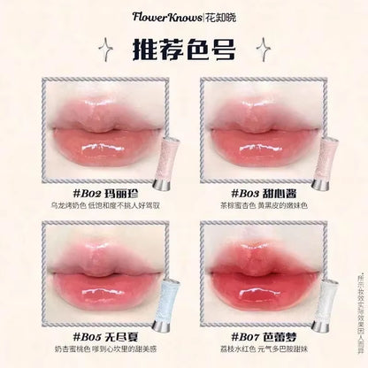 Flower Knows Swan Ballet Series Shine Lipstick Mirror Lip Gloss Non-Stick Cup