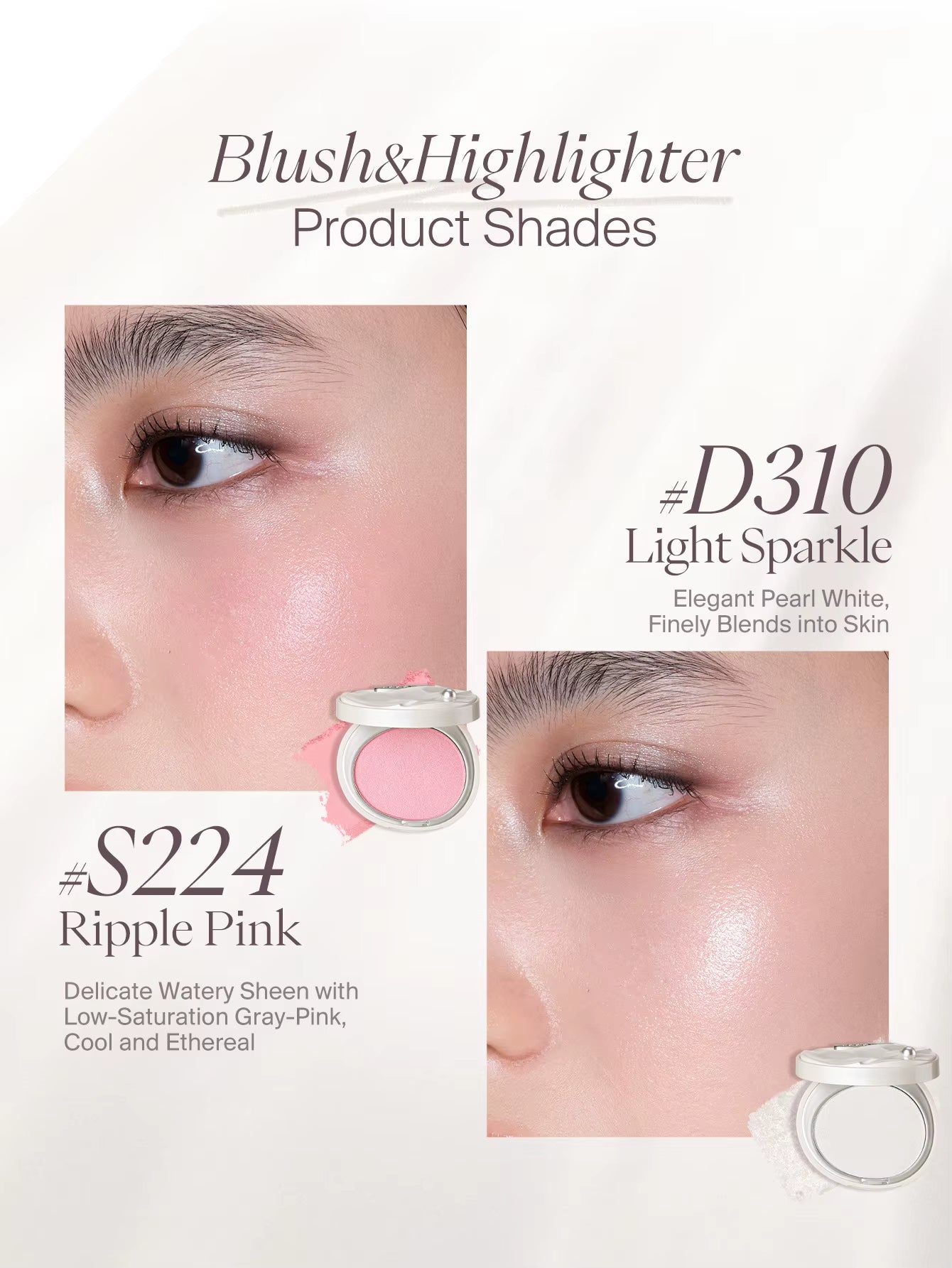 New Blush and Highlighter the World Is My Oyster Collection Waterproof Long Lasting