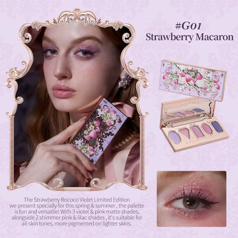 Strawberry Rococo Series Five-Color Eyeshadow Palette