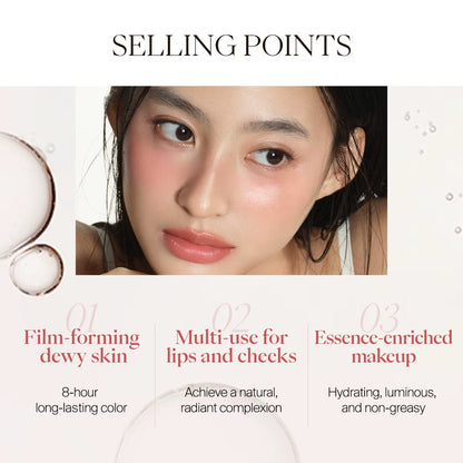 GLAZED MULTI-PURPOSE STICK Long-Lasting Natural Blush for Lips and Cheeks