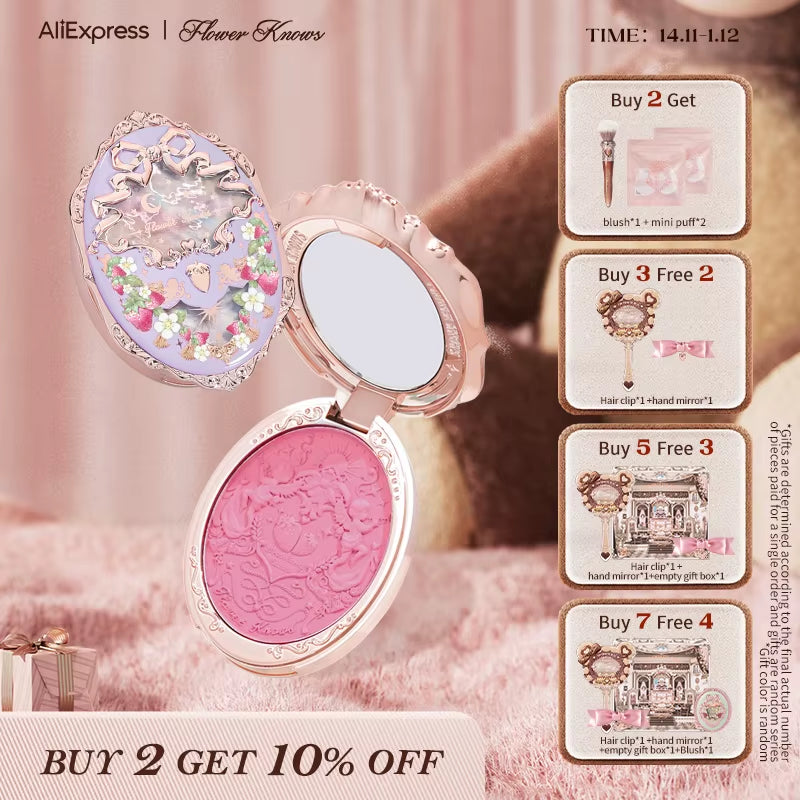 Strawberry Rococo Series Embossed Blush